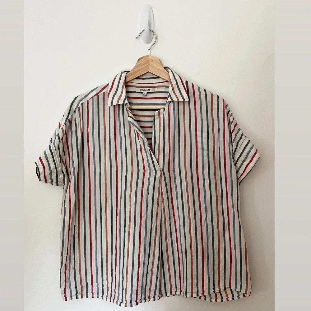 Madewell Park Popover Shirt - S - Picture 1 of 5
